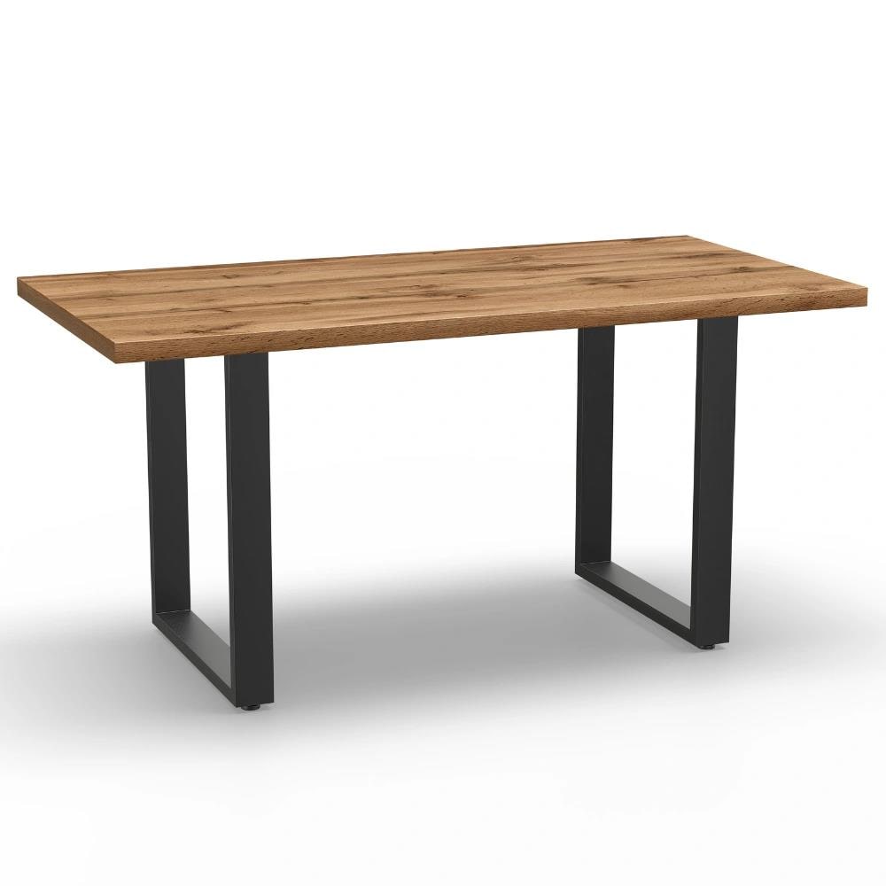 Gastro Esstisch 200x90 cm | Eiche Rom Natur | U-Gestell Stahl