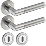 thumbnail of Türgriff Edelstahl Türgarnitur Türdrücker Türbeschlag Türklinke Innentür Bad WC ELEN BB Garnitur-SET