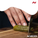 thumbnail of Nirosta mes met golvend lemmet voor friet, groenten en fruit