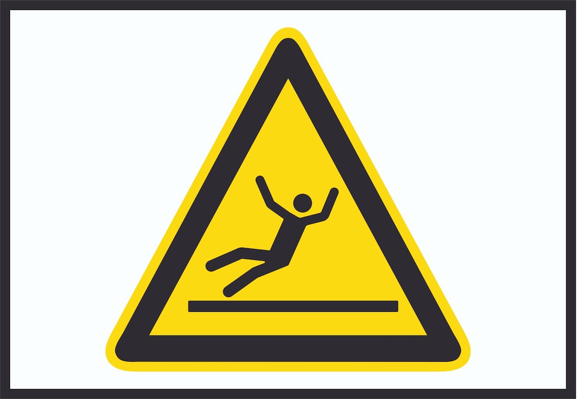 Achtung Rutschgefahr Symbol A0 (841x1189mm) Schild