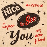 thumbnail of Home Fashion, Nice to see You, Lunch-Servietten aufgefaltetes Maß 33 cm x 33 cm, im Viertelfalz, 20 Stück pro Pack, 12 Pack pro Karton