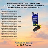 thumbnail of Kompatibel Epson T2631, Eisbär, 26XL, C13T26314010 PBK Foto-Schwarz Photo Black Druckerpatrone für 400 Seiten von D&C