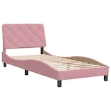 thumbnail of vidaXL Bettgestell ohne Matratze Rosa 90x190 cm Samt