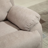 thumbnail of Sillón reclinable de salón sillón relax reclinable manual con reposabrazos y reposapiés carga 150 kg para salón dormitorio beige