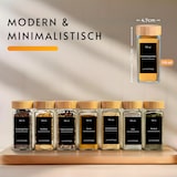 thumbnail of Five Stars® 24-delige Glazen Kruidenpotjes Vierkant met Bamboe Deksel – 2 Soorten Strooideksels – incl Stickers, Krijtstift, Vultrechter – 120ml