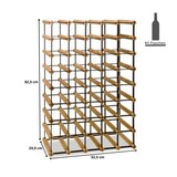 thumbnail of PROREGAL Modulares Weinregal VINOTECA MOD METAL | HxBxT 82,5x52,5x24,5cm | 5x8 Flaschen | Massives Kiefernholz | Braun geölt | Flaschenregal