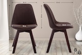 thumbnail of Décoshop26 - Esszimmerstuhl x1 skandinavisches Design brauner Stoffbezug und 4-beiniges braunes Holzgestell 10_0003300