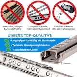 thumbnail of Schubladenschienen 2 STÜCK Teilauszug Rollenauszug Kugelführung H 17 L 470 mm