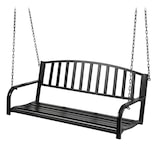 thumbnail of Relaxdays Hängebank, 2-Sitzer, Stahl, Gusseisen, HxBxT: 197 x 133 x 58 cm, Schaukelbank outdoor, Gartenschaukel, schwarz