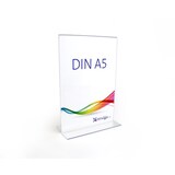 thumbnail of Tischaufsteller »T-Ständer« DIN A5 hoch, glasklarer PS-Kunststoff