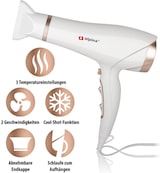 thumbnail of Alpina Haartrockner, 2300 Watt, Weiß/Rose-Gold