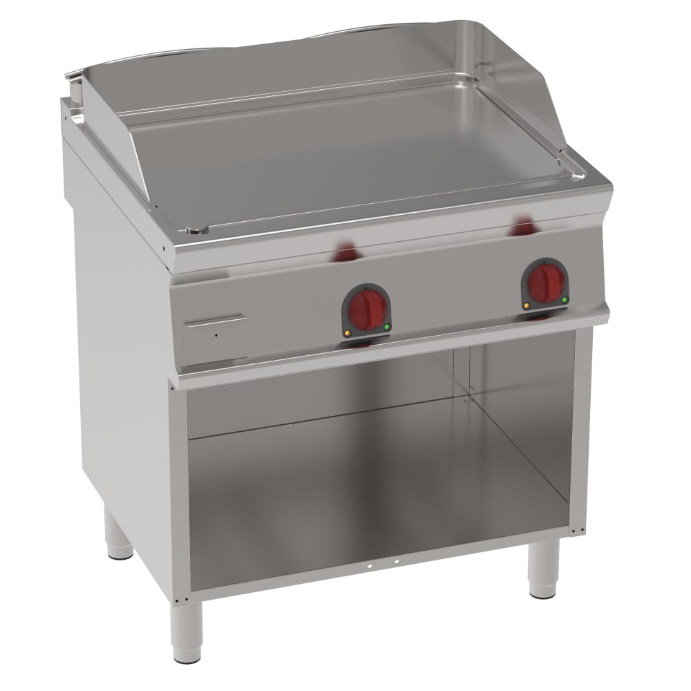 EURAST - Elektrische grillplaat fe 15 mm glad op open onderstel - 800x700x900 mm - 7800 W 400/3V - 36040617
