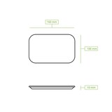 thumbnail of greenbox - Pappteller 10 x 16 cm, braun, rechteckig, 50 St.