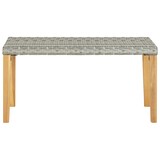 thumbnail of Helloshop26 - Banco de jardín mobiliario de exterior para terraza 120 cm resina trenzada gris y madera de acacia 02_0011202