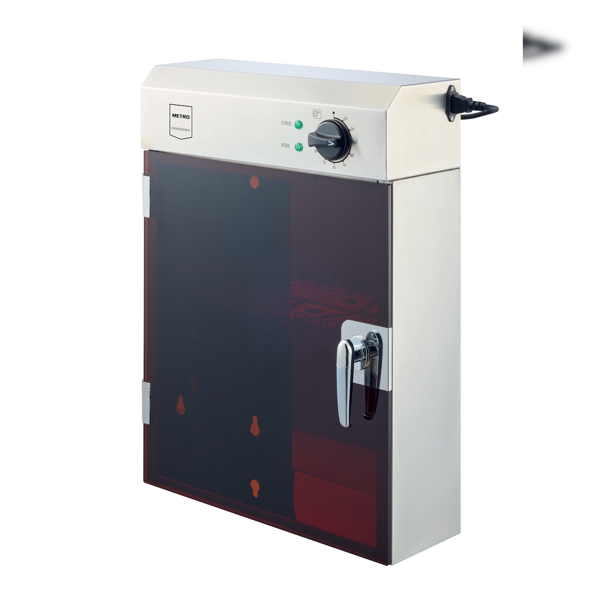 METRO PROFESSIONAL Messersterilisator GKSC1013, UV-C-Sterilisator für 13 Messer, Edelstahl, 46 x 16,5 x 61 cm