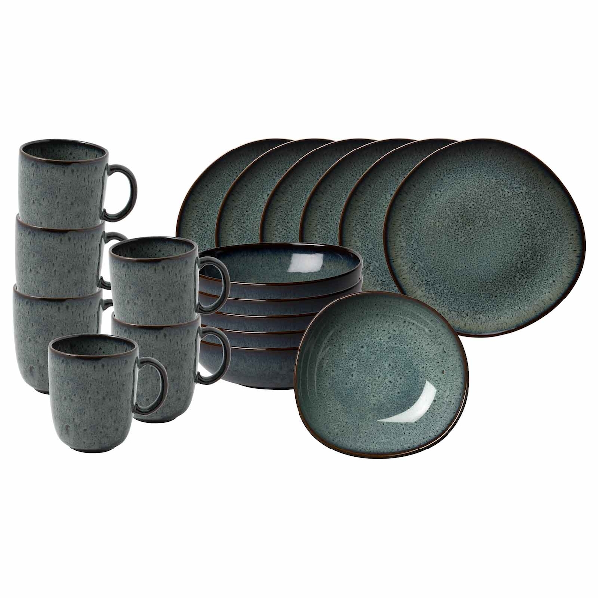 like. by Villeroy & Boch Lave gris Frühstücks-Set 18-teilig