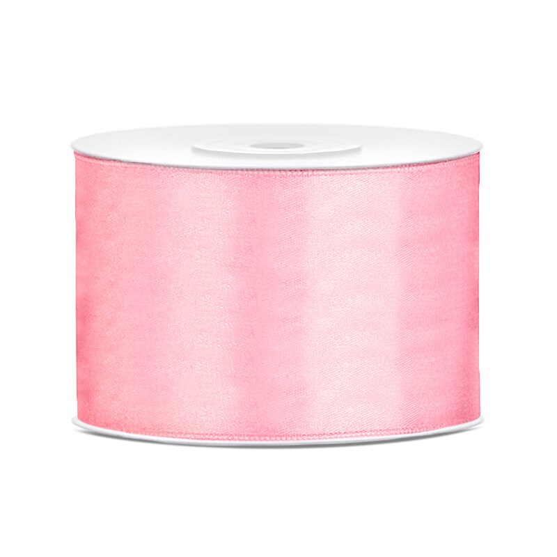 Satin Geschenkband rosa 25m 50mm breit