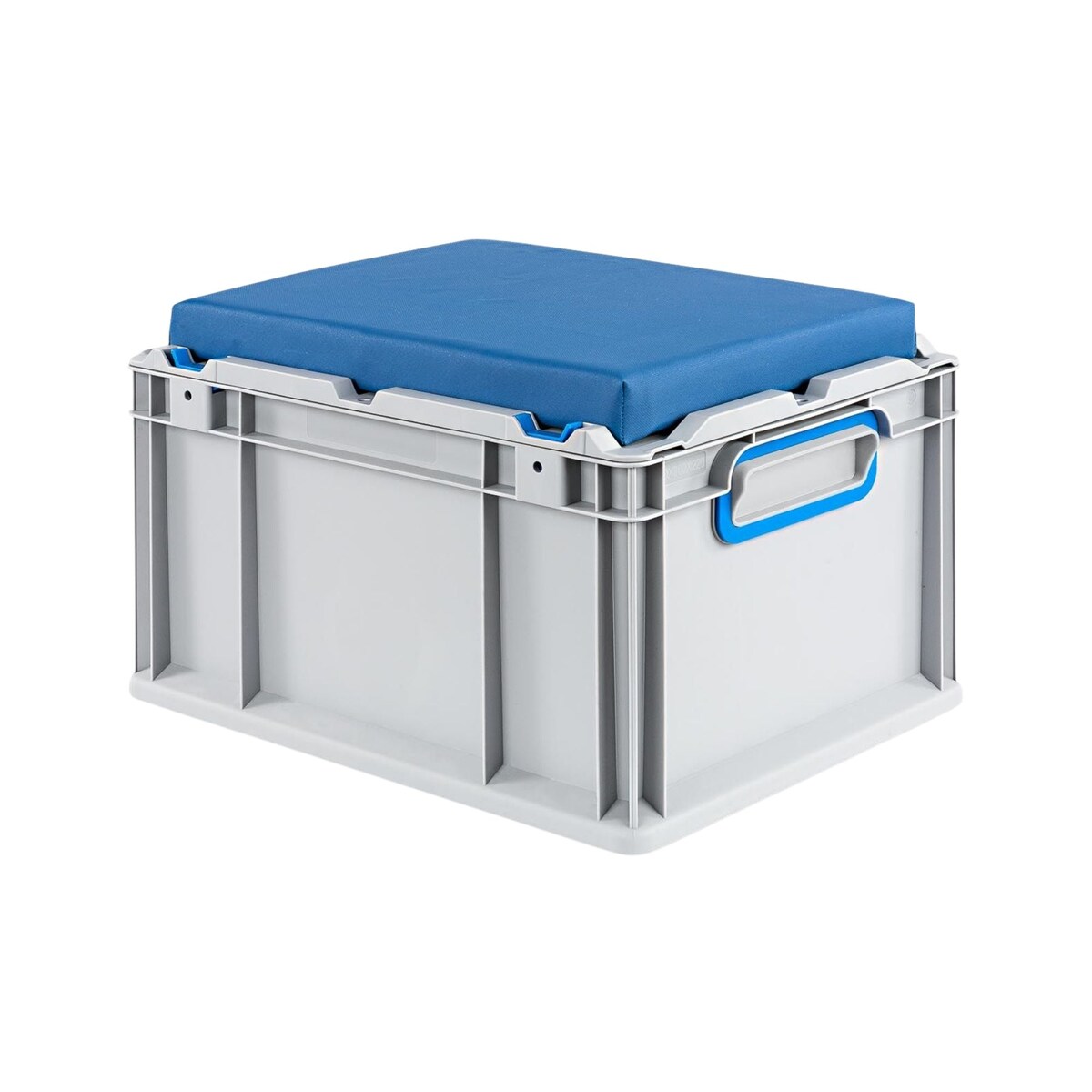 PROREGAL Eurobox NextGen Seat Box Blau | HxBxT 26,5x30x40cm | 20 Liter | Griffe geschlossen | Eurobehälter, Sitzbox, Transportbox, Transportbehälter
