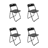 thumbnail of aro Set di 4 sedie pieghevole, acciaio/polipropilene, nero