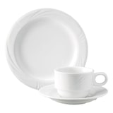 thumbnail of Parker's Choice DIANA Hotelporzellan-Set – 72-teilig, weiß mit Reliefdesign, stapelbar