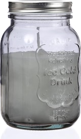 thumbnail of Duftkerze Citronella im Glas mit Deckel grau Echtwachs Outdoorkerze