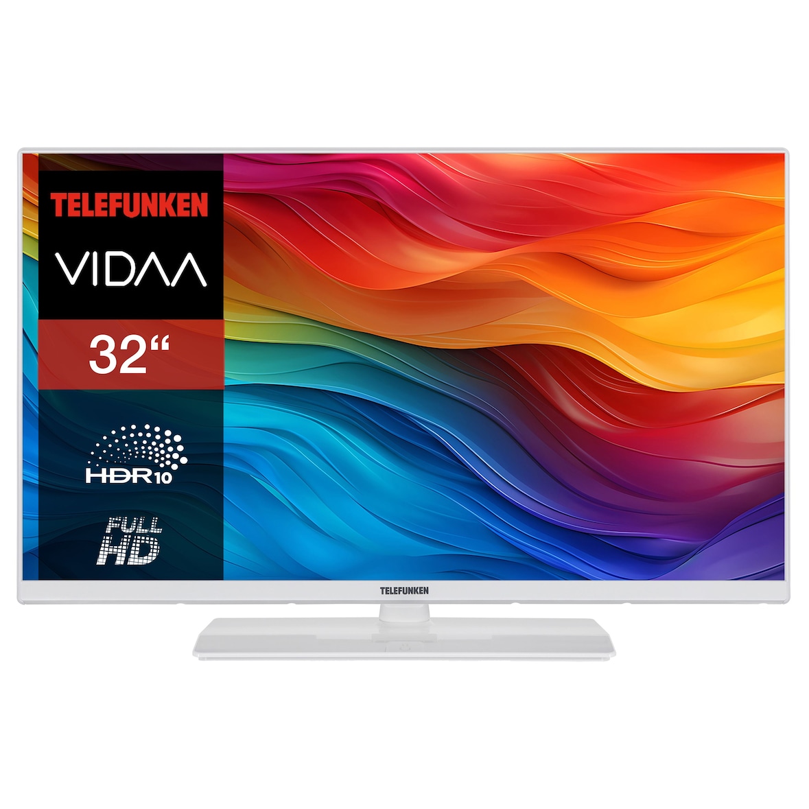 Telefunken Fernseher 32 Zoll Smart TV VIDAA XF32VP750M-W Full HD Fernseher HDR TV mit Triple-Tuner