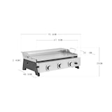 thumbnail of METRO PROFESSIONAL Barbecue a gas con 3 bruciatori e plancha Tornada, 61.5 × 32 cm, acciaio inox, argento