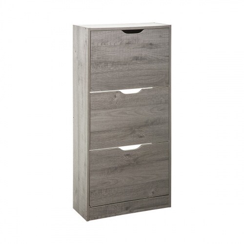 SCARPIERA IN LEGNO 115X60X24CM COLORE GRIGIO