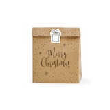 thumbnail of 3 Geschenktüten 11x25x27cm Merry Christmas Bodenbeutel zum Befüllen Papiertüten Weihnachten Geschenkverpackung Mitgebsel Tüten Natur Braun