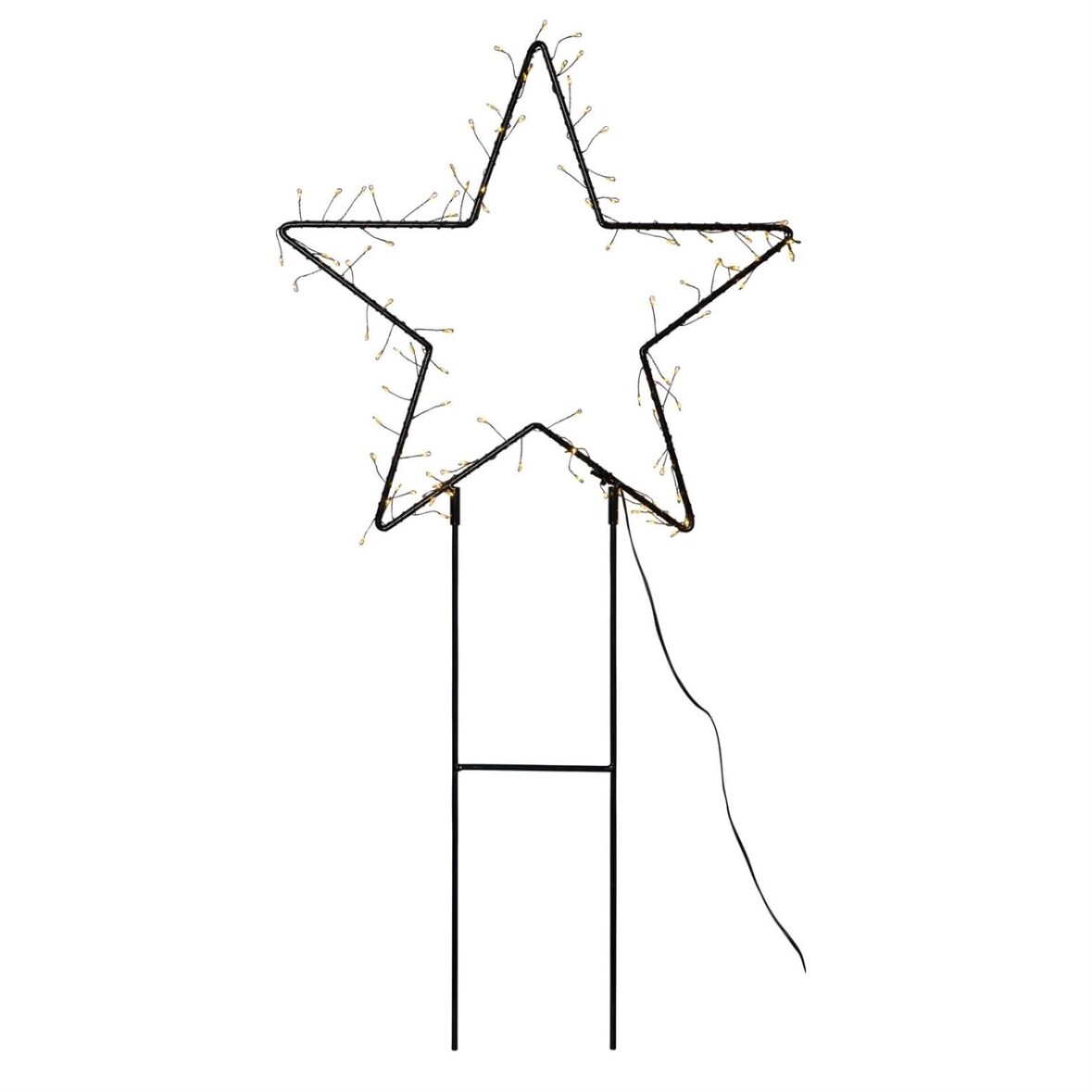 LED Gartenstecker Stern Leuchtstern Lichterstern H: 80cm Weihnachtsdeko f. Außen