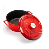 thumbnail of Cacerola de hierro fundido Combisteel con tapa Ø24 en color rojo