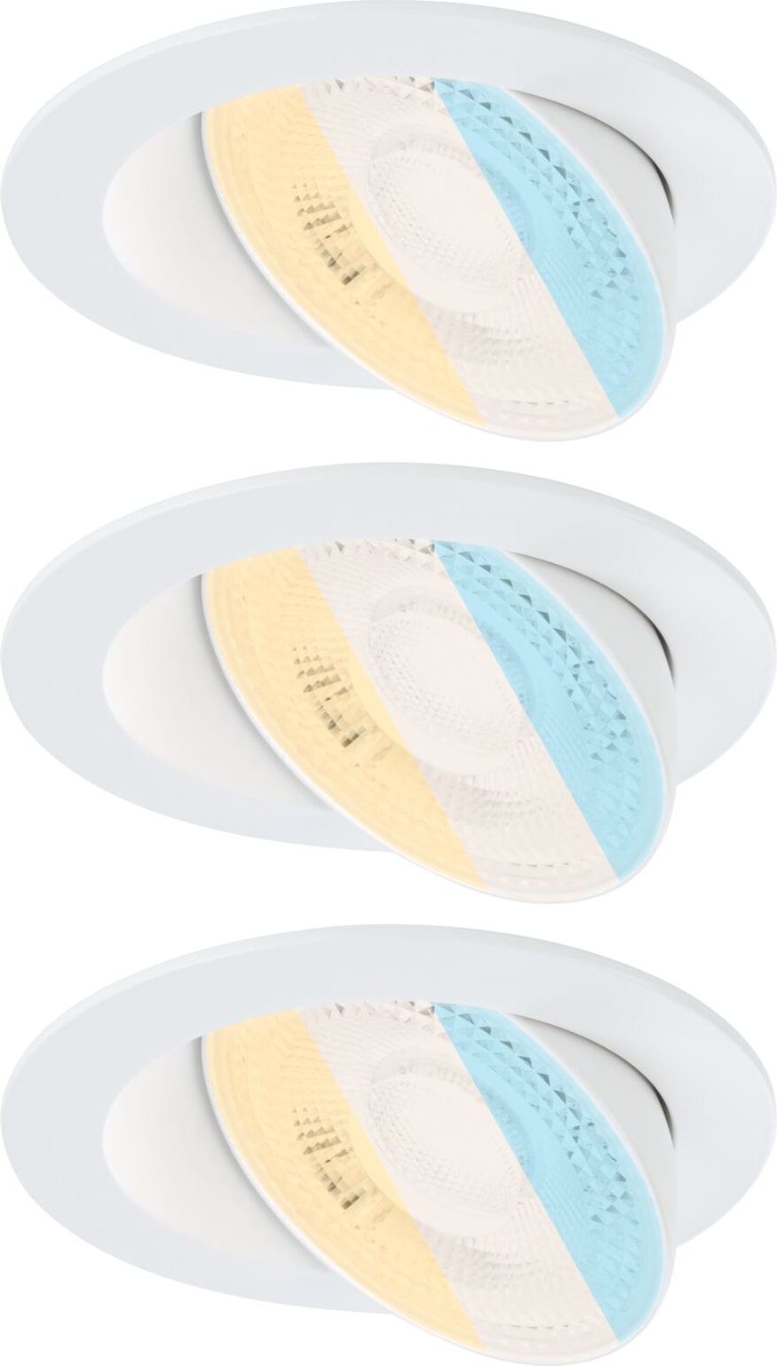 Paulmann LED Einbauleuchte White Select Aumus 3er-Set   rund 105mm 90°  3x5W 3x700lm 230V dimmbar 2700 - 6500K Weiß 92254
