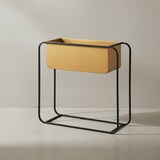 thumbnail of Pflanzgefäß Metall 60x60x24 cm Pflanzkübel Gold / Schwarz mit Gestell, Design Pflanzenkübel Blumenkasten Indoor, Blumenkübel Blumentopf