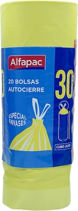 thumbnail of Alfapac - Rolle mit 20 selbstschließenden Müllbeuteln, 30 l, für hohe Behälter und Tonnen