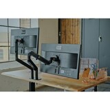 thumbnail of KAWOLA Schreibtisch LORA mit Monitorhalterung elektrisch höhenverstellbarer Schreibtisch 180x90cm mit Baumkante massiv