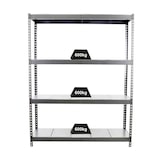 thumbnail of PROREGAL Schwerlastregal METAL BEAST FOUR | HxBxT 200x180x45cm | Fachlast 600kg | Grau | Standregal Metallregal Lagerregal