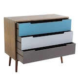thumbnail of Mobile in legno di pino con 3 cassetti colorati BILBAO