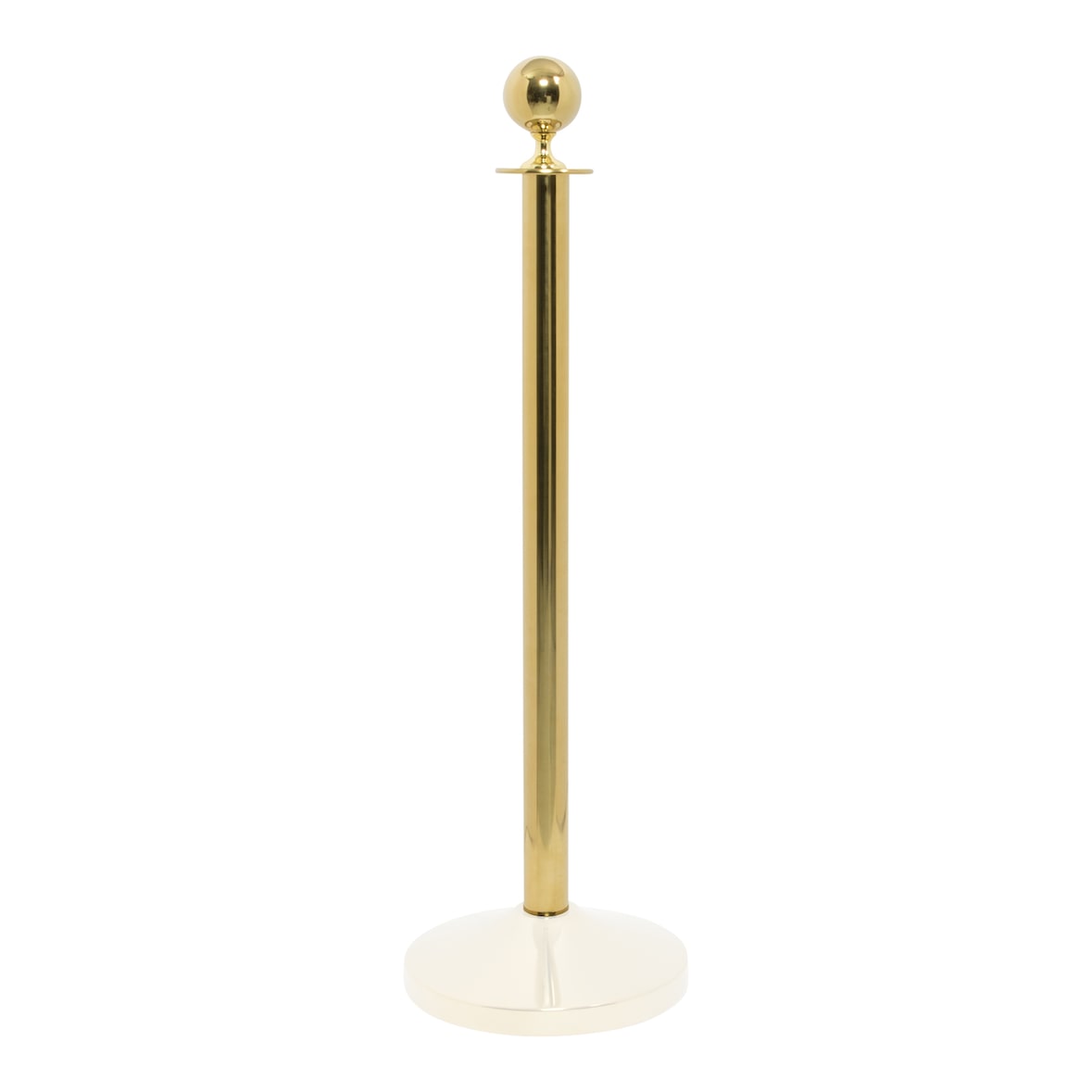 Securit® Classic Afzetpaal Voetstuk - Goud - Ronde kop - 90cm (Basis RS-CL-GO-A2 niet inbegrepen)
