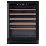 thumbnail of Weinkühlschrank VINCOOL für 46 Flaschen | 1x Glastür + LED & 1x Zone | 127 Ltr, HxBxT 82x59,5x57cm | +5/+20°C | Schwarz | + CHEFGASTRO Geschirrtuch