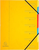 thumbnail of Exacompta 54079E 12x Ordnungsmappe aus Colorspan-Karton 355g/m2 mit Gummizug, 7 Fächern, für Format DIN A4 - Gelb