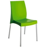 thumbnail of 20 Sedie Boulevard in polipropilene verde mela con gambe in alluminio