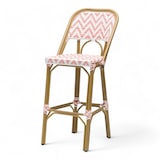 thumbnail of Banqueta de bar ALMA - Trançado rosa e branco