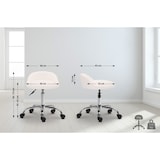 thumbnail of Sgabello da lavoro Teramo con rotelle bianco