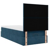 thumbnail of vidaXL Ottoman-Bett mit Matratzen & LEDs Dunkelblau 100x200 cm Samt