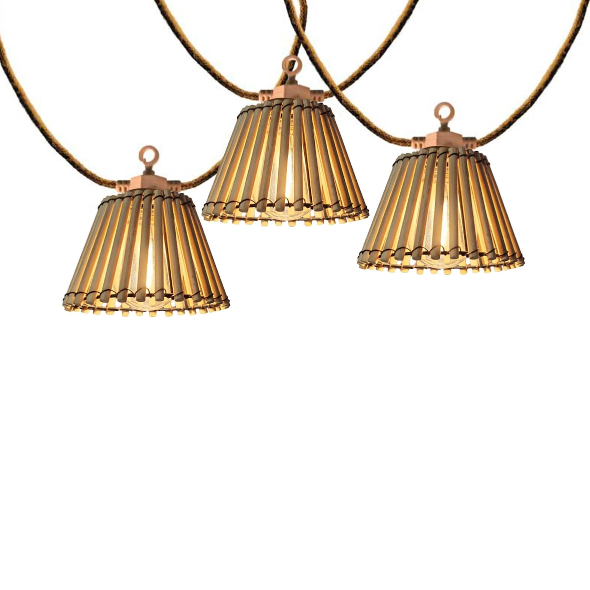 Lumisky NATURA 10 LED 8M Luci solari a stringa Legno Beige