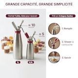thumbnail of GOBEL - Siphon de cuisine professionnel INOX (conforme NF D21-901) - 1L - Qualité professionnelle