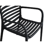 thumbnail of METRO PROFESSIONAL Cadeira de exterior empilhável Elaria, com braços, plástico, preto