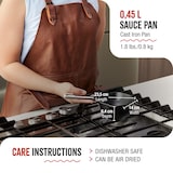 thumbnail of Victoria Cazo Cocina Inducción Hierro Fundido Esmaltado Salsero 0,4 L, Apto Barbacoa, Horno, Cast Iron, VIC-34870, Negro