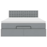 thumbnail of vidaXL Ottoman-Bett mit Matratze & LEDs Hellgrau 140x200 cm Stoff
