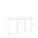 thumbnail of Sideboard, Highboard, 156x80x35 cm, 3 Türen, Wohnzimmer, Küche, Dunkler Eiche und Schwarz
